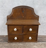 Antique Country Primitive Hanging Spice Cabinet