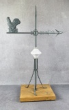 Antique Rooster Weathervane Lightning Rod