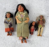 Collection of Skookum Indian Dolls