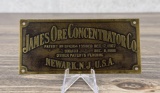 James Ore Concentrator Mining Sign Tag