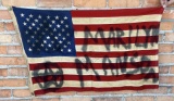 Marilyn Manson Spray Painted US Flag