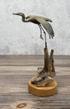 Blue Heron Wood Carving