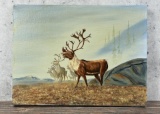 Caribou Oil on Canvas Painting