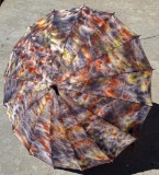 Bakelite Handle Art Deco Tie Dye Umbrella