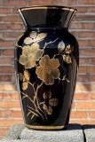Black Amethyst Painted Vase
