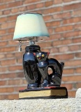 Black Cat Pottery Table Lighter