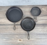 Collection of Wagner Ware Cast Iron Skillets