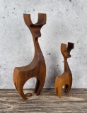 Del Zotto Studios Mid Century Wood Reindeer
