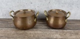 Dovetailed Hammered Copper Pots