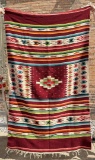 Large Chimayo Indian Rug Blanket