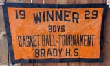 1929 Brady Montana High School Basketball Banner