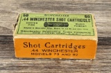 Winchester .44 Shot Cartridges Ammo Box