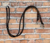 Antique Braided Leather Cowboy Reins