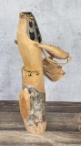 Japanese Sassano Bori Fearless Hawk Carving