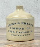 Gross & Printz Liquor Co Denver Colorado Jug