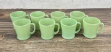 Anchor Hocking Fire King Jadeite D Handle Mugs