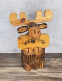 Montana Made Chainsaw Moose Welcome Sign