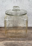 Antique Planters Peanuts Glass General Store Jar
