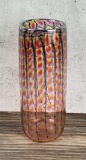 Tom Philabaum Reptilian Art Glass Vase