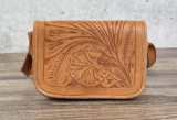 Vintage Cowgirl Tooled Leather Purse