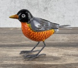 Decorative Tin Metal Garden Robin