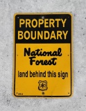 USFS US Forest Service Property Boundary Sign