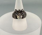 Vintage Black Widow Motorcycle Biker Ring