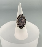 Taxco Mexico Sterling Silver Abalone Ring