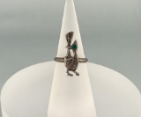 Navajo Sterling Silver Roadrunner Ring