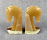 Mexican Banded Onyx Horse Bookends