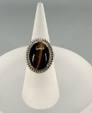 Sterling Tigers Eye Ring