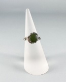 Navajo Sterling Silver Green Jade Ring