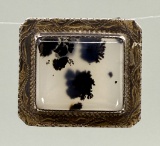 Montana Moss Agate Sterling Silver Brooch