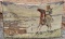 Exceptional Folk Art Cowboy Hooked Rug