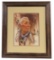 Harley Brown Native American Indian Pastel Drawing