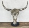 Western Texas Longhorn Steer Metal Bull Sculpture