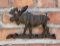 Rustic Cast Iron Moose Wall Sculpture
