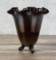 Fenton Footed Amethyst Carnival Glass Vase
