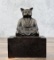 Cast Iron Zen Meditating Cat Paperweight
