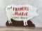 Local Farmers Market Metal Pig Sign