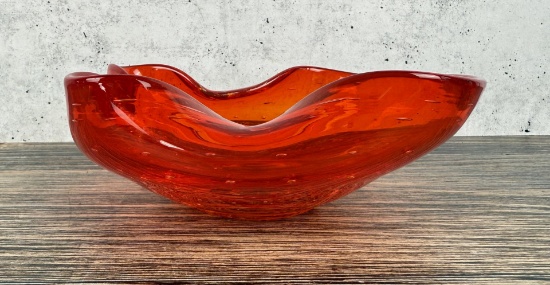Mid Century Murano Blow Glass Ashtray
