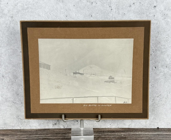 Big Butte In Winter 1910 Cabinet Photo Montana