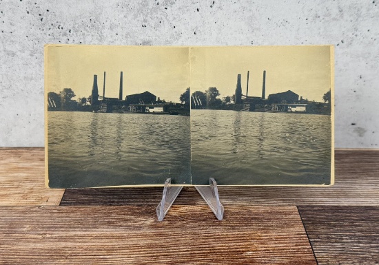 Clinton Iowa Curtis Factory Stereoview