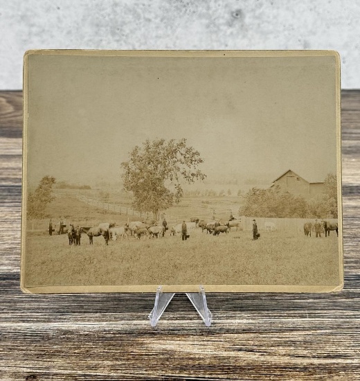 Santee Sioux Indian Stockyards Cabinet Photo