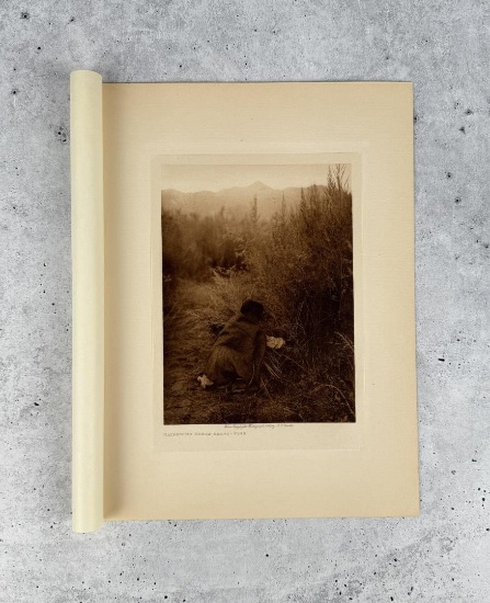 Edward Curtis Photogravure Gathering Arrow Bush