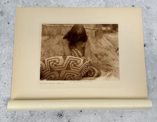 Edward Curtis Photogravure Havchach Weaving