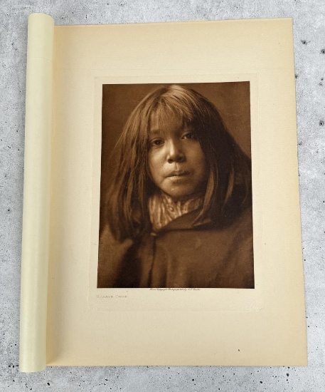Edward Curtis Photogravure Mohave Child
