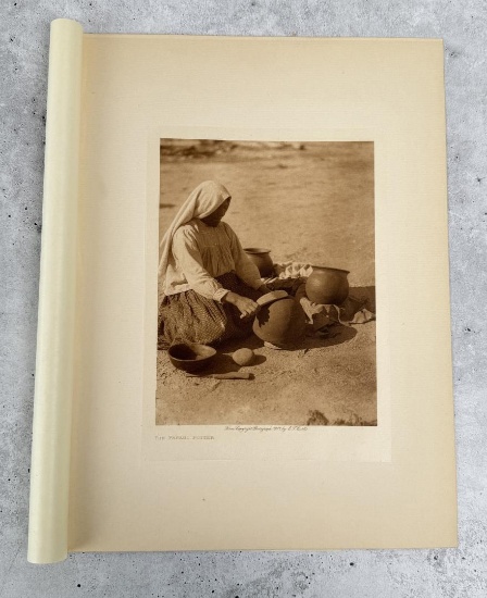 Edward Curtis Photogravure The Papago Potter