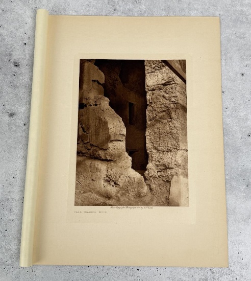 Edward Curtis Photogravure Casa Grande Ruin