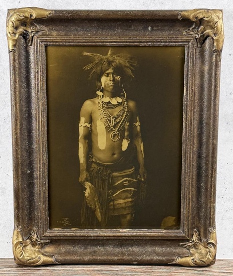 Edward Curtis Snake Dancer Orotone Photo